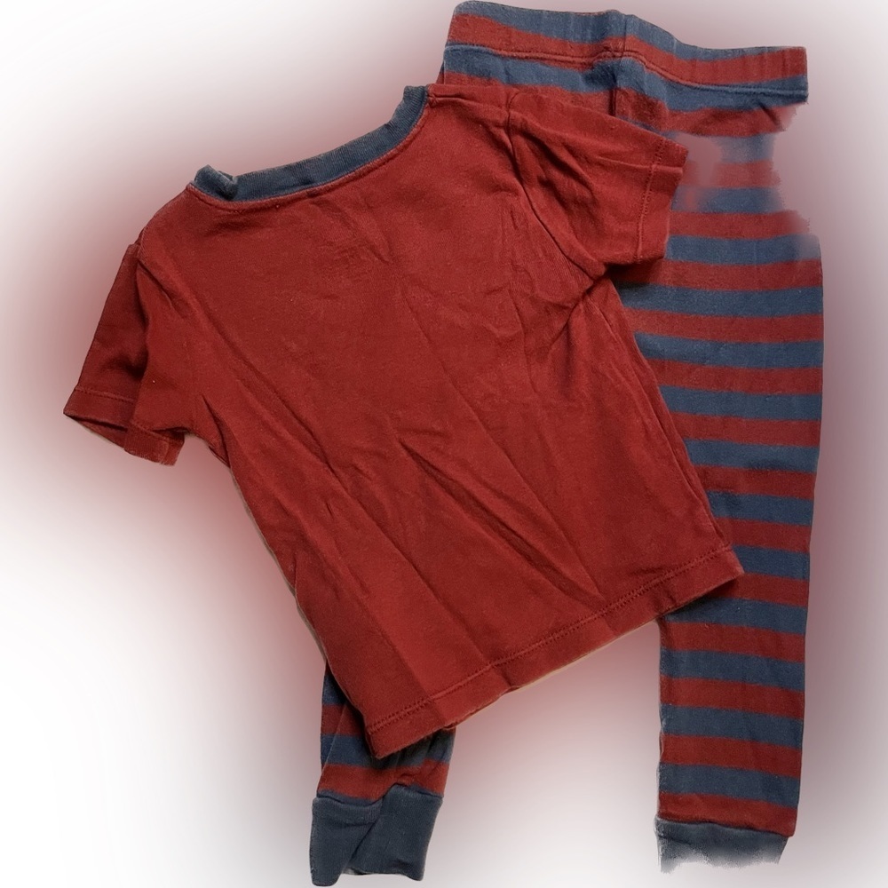 Wonder Nation Sleepwear set 2T Boys Red and Blue PRELOVED Football decal - Picture 2 of 6
